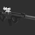 Modern Tactical Rifle Design With Scope Barrel Handguard And Ergonomic Grip