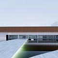 Birds Eye View Planning of Modern Building Complex With Courtyard Green Trees and Road Layout