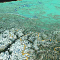 Detailed 3D Terrain Map Showing Mountain Ranges Lakes And Topographical Features