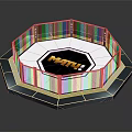 Octagon Shaped Fighting Cage Sports Equipment Featuring Mesh Fencing And Logo