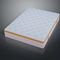Comfortable Mattress With White Surface Ventilation Holes Orange Edges And Layered Design