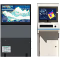 Modern Public Utility Equipment With Control Panels Display Screens And Data Visualization 3d model