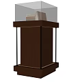 Modern Wooden Showcase Shelves With Glass Doors And Internal LED Lighting For Displaying Items