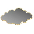 Elegant Cloud Shaped Mirror With Gold Metal Frame For Home Decor 3d model