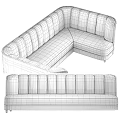Green Corner Sofa And Burgundy Bench Sofa With Velvet Upholstery And Wooden Frame