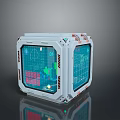 Futuristic Tech Console Featuring Multiple Screens Data Charts And Green Interface