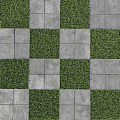 Modern floor tile lawn ground square tile 3d model