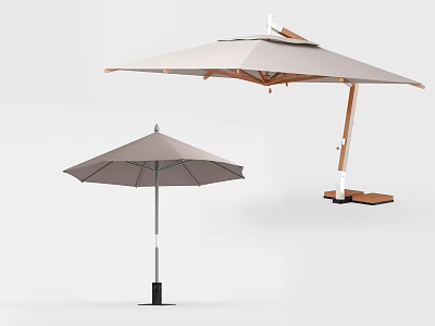 Outdoor Patio Sunshade With Wooden Frame And Adjustable Standard Umbrella Design 3d model