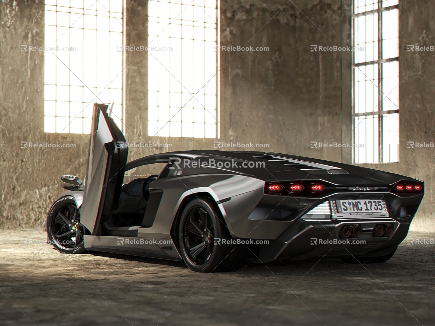 Lamborghini sports car Warehouse Abandoned Warehouse Car Super Run Raventon 3d model