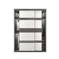 Modern Wardrobe Designs With Mirror Doors Layered Shelves And Storage Compartments