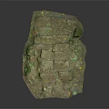 Textured Natural Stone Wood Surface Featuring Organic Patterns And Green Yellow Accents