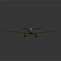 Green Twin Propeller Aircraft Model For Space And Aerospace Exploration