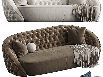 modern double sofa 3d model