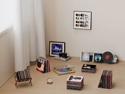 05 ornaments modern record books 3d model