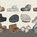 Single Sofa Lazy Sofa Casual Sofa 3d model