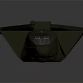 Futuristic Military Aircraft In Olive Green With Sleek Cockpit And Weapon Systems