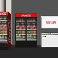 Coca Cola Red Beverage Refrigerators And White Freezers For Display And Storage