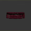 Elegant Red Leather Three Seater Sofa with Classic Design and Comfortable Cushions