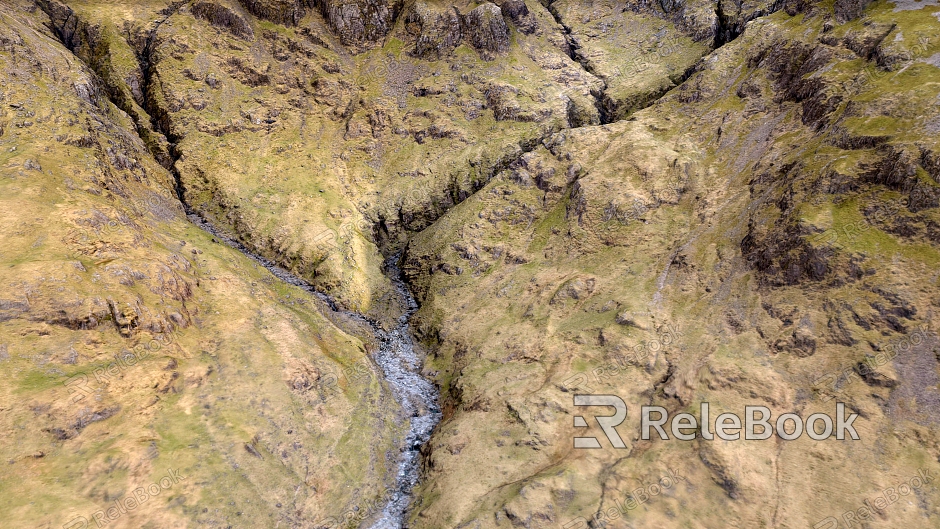 Terrain Mountains Sinkhole Ground Crevice Rock Mountains model