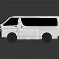 Detailed White Van 3D Model On Dark Background With Reflective Surface 3d model