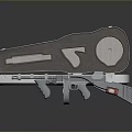 Futuristic Sci Fi Weapon With Open Storage Case And Blue Accents 3D Model 3d model