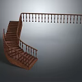 Elegant Wooden Spiral Staircase With Classic Railing Design For Modern Home