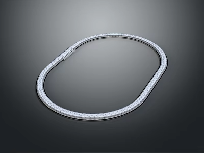 Silver Circular Traffic Island Structure For Urban Road Facilities Design 3d model