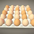 Fresh Chicken Eggs In White Carton With Brown And Cream Colored Shells