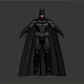 Detailed Batman 3D Model Character With Cape Mask And Muscular Costume