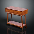Modern Wooden Shoe Cabinet With Two Drawers And Lower Storage Shelf