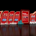 Company history wall company brand wall company memorabilia Chinese beautiful Chen red punch card group photo 3d model