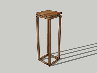 New Chinese Style Flower Furniture Flower Shelf 3d model