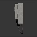 Vintage Rotary Dial Telephone With Silver Metal Body Classic Design Digital Communication Device