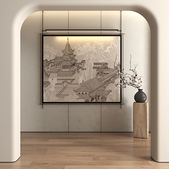 New Chinese Decorative Painting 3d model