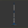 Household Cleaning Tool Blue Flat Mop With Long Handle And Adjustable Rod