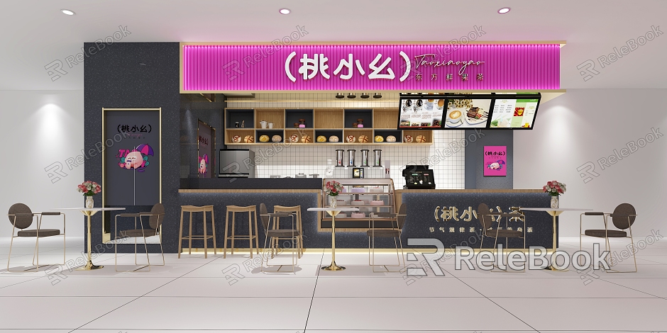 Milk Tea Shop Catering Coffee Beverage Open model