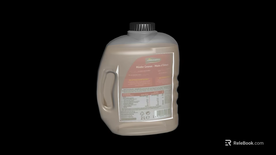 Plastic Maple Syrup Container with Grade A Label and Handle Design 3d model 