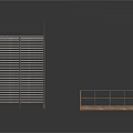 Industrial Stairs And Platform Design With Metal Railings And Wooden Steps