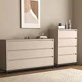 Modern Entryway And Side Cabinets With Drawer Storage Decorative Items And Potted Plant