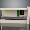 Modern Balcony With Black Railings White Doors Golden Handles Vertical Plant And Window