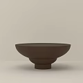 Minimalist Modern Coffee Table With Dark Brown Wooden Finish Round Top And Pedestal Base Design