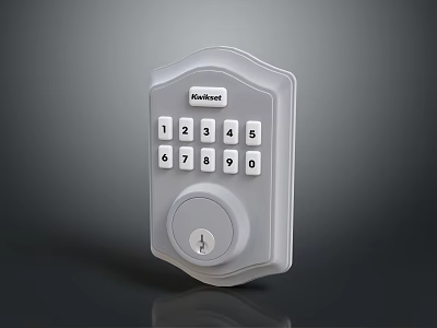 Kastar Numeric Keypad Security Lock Device With Integrated Keyhole For Home Security 3d model
