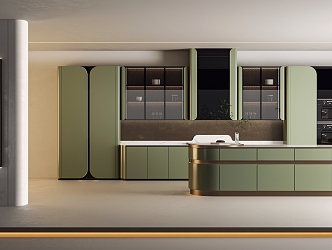 Modern Kitchen Cabinets 3d model