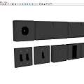 Switch panel socket switch socket bull 3d model