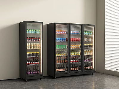 Modern Freezer Refrigerator Fresh-keeping Cabinet Beverage Cabinet Wine Cabinet Display Cabinet Freezer Commercial Freezer Refrigerator 3d model