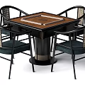 New Chinese Mahjong Table and Chair Mahjong Table 3d model
