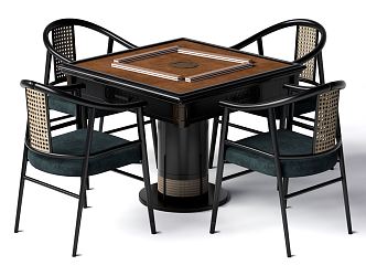 New Chinese Mahjong Table and Chair Mahjong Table 3d model