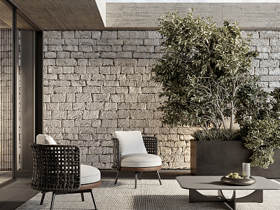 Modern Minotti outdoor chair model