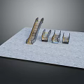 Modern Elevator And Escalator Models Featuring Metal Frames And Glass Components For Commercial Buildings