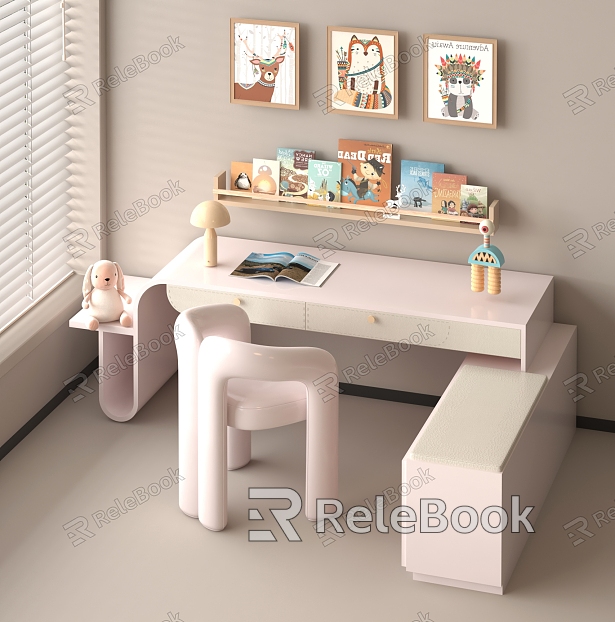 Modern Children's Study Desk and Chair Combination Desk and Chair model